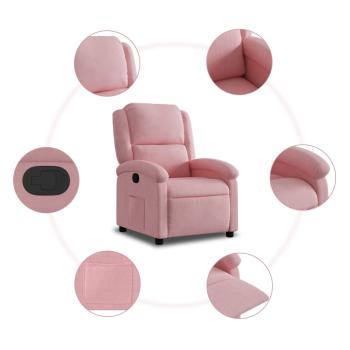 Relaxsessel Rosa Samt