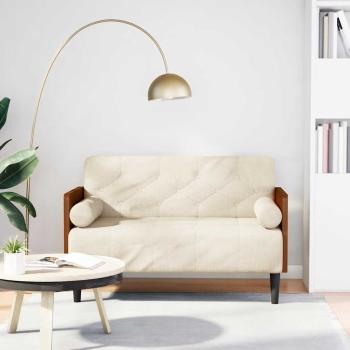 ARDEBO.de - Zweisitzer-Sofa mit Nackenrollen 110 cm Leinen