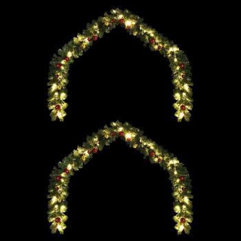 Weihnachtsgirlande 2 pcs Grün 40 m PVC