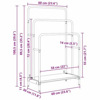 Kleiderständer Grau Sonoma 60 x 30 x 100.5 cm Holzwerkstoff