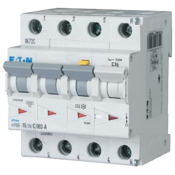 Eaton FI/LS, 16A, 30mA, LS-Kennline-B, 3p+N, FI-Char: A