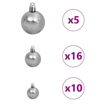 KünstlicherWeihnachtsbaum Weiß 180cm PVC