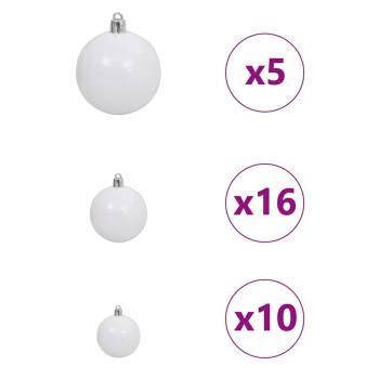 KünstlicherWeihnachtsbaum Weiß 180cm PVC