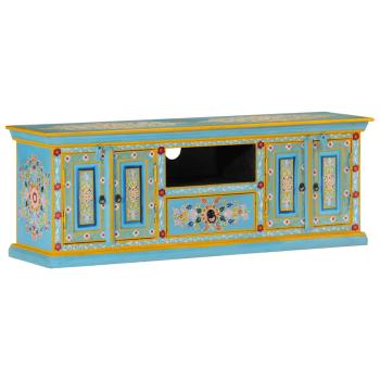 ARDEBO.de - TV-Schrank Blau 110x30x40 cm Massivholz Mango