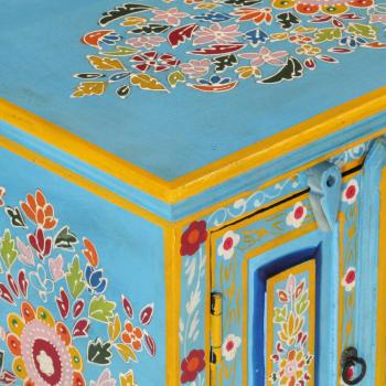 TV-Schrank Blau 110x30x40 cm Massivholz Mango