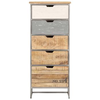 Beistellschrank mit Schubladen 45x30x105 cm Mango Massivholz