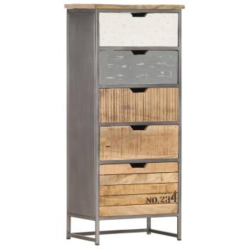 Beistellschrank mit Schubladen 45x30x105 cm Mango Massivholz