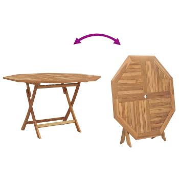 Garten Essgruppe 5 pcs Braun Massivholz Teak