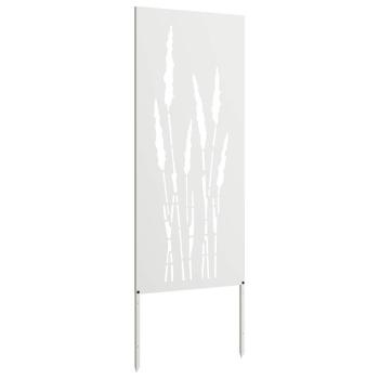 ARDEBO.de - Garten Sichtschutz-Leinwand Floral Weiß 50 x 140 cm
