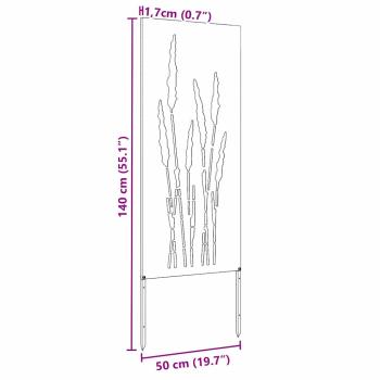 Garten dekoratives Panel Silber 50 x 140 cm Verzinkter Stahl