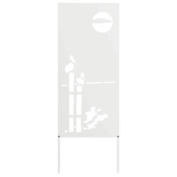 Garten dekoratives Panel Weiß 50 x 140 cm Kaltgewalzter Stahl