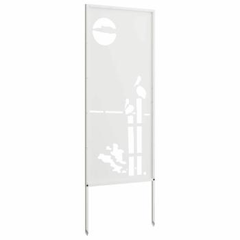Garten dekoratives Panel Weiß 50 x 140 cm Kaltgewalzter Stahl