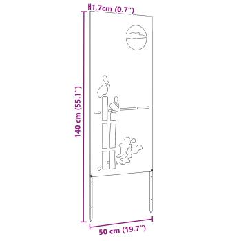 Garten dekoratives Panel Rostig 50 x 140 cm