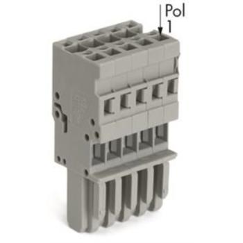 WAGO Kontakttechnik 1-Leiter-Federleiste gerade für Basisklemmen oder Stiftleisten kodierbar 7-polig grau (25 ST)