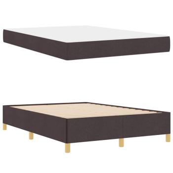 Boxspringbett Dunkelbraun und Weiß 160 x 200 cm Stoff