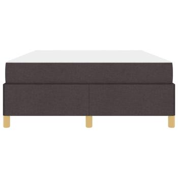 Boxspringbett Dunkelbraun und Weiß 160 x 200 cm Stoff