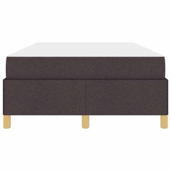 Boxspringbett Dunkelbraun und Weiß 120 x 190 cm Stoff