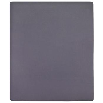 Spannbettlaken Jersey Anthrazit 90x200 cm Baumwolle