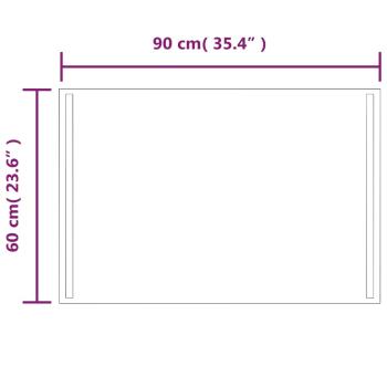 LED-Badspiegel 90x60 cm