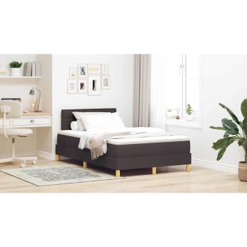 Boxspringbett mit Matratze Dunkelbraun 120 x 190 cm Stoff