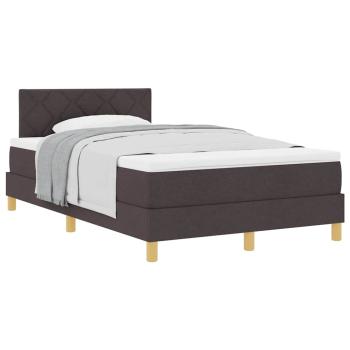 Boxspringbett mit Matratze Dunkelbraun 120 x 190 cm Stoff