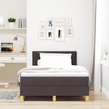 Boxspringbett mit Matratze Dunkelbraun 120 x 190 cm Stoff