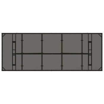 Garten Essgruppe 9 pcs Schwarz Poly Rattan