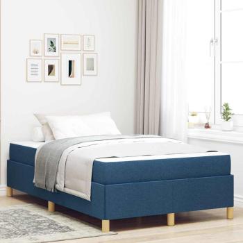 ARDEBO.de - Boxspringbett mit Matratze Blau 120 x 190 cm Stoff