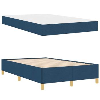 Boxspringbett mit Matratze Blau 120 x 190 cm Stoff