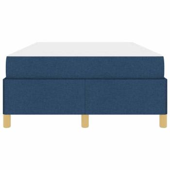 Boxspringbett mit Matratze Blau 120 x 190 cm Stoff