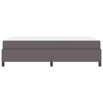 Bettgestell mit Matratze Grau 160 x 200 cm Kunstleder