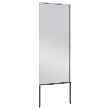 ARDEBO.de - Garten Sichtschutz-Leinwand Silber 50 x 140 cm Verzinkter Stahl