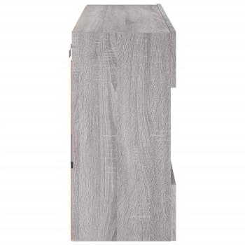 TV-Wandschrank mit LED-Leuchten Grau Sonoma 98,5x30x60,5 cm