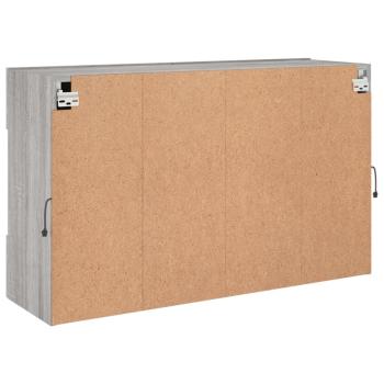 TV-Wandschrank mit LED-Leuchten Grau Sonoma 98,5x30x60,5 cm