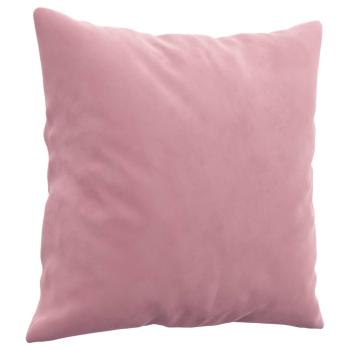 4-tlg. Sofagarnitur mit Kissen Rosa Samt
