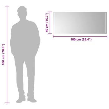 LED-Badspiegel 100x40 cm