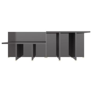 Couchtische 2 Stk. Hochglanz-Grau 111,5x50x33 cm Holzwerkstoff