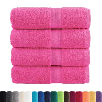 Premium Waschhandtücher SOLUND 4 Stück Rosa 30x30 cm 600 g/m²