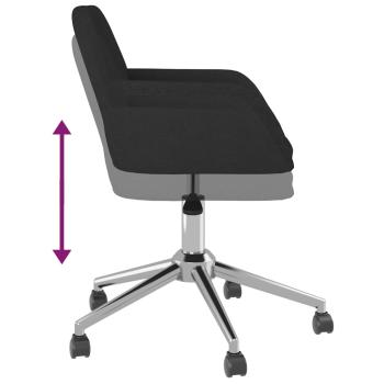 Esszimmerstühle 2 Stk. Drehbar Schwarz Stoff