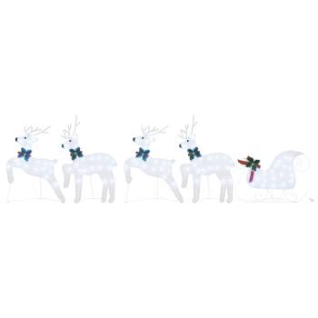 LED Rentiere 5 pcs Silber Stoff