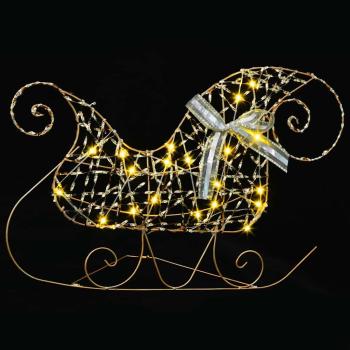 LED Rentiere mit 40 LEDs 5 pcs Gold PET