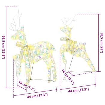 LED Rentiere mit 40 LEDs 5 pcs Mehrfarbig PET