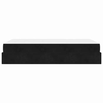 Bettgestell mit Matratze mit Speicher Schwarz 120 x 190 cm Samt