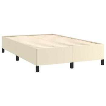 Bettgestell ohne Matratze Creme 120x190 cm Kunstleder