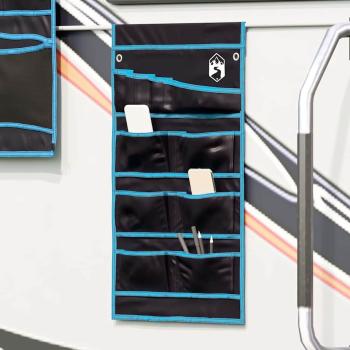 ARDEBO.de - Aufbewahrungstasche Schwarz und Blau 63,5 x 40 cm Oxford-Gewebe