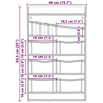 Aufbewahrungstasche Schwarz und Blau 63,5 x 40 cm Oxford-Gewebe