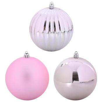 Weihnachtskugel-Set 15 pcs Rosa
