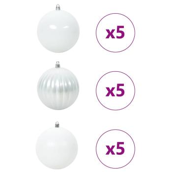 Weihnachtskugel-Set 15 pcs Weiß