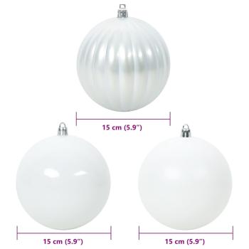 Weihnachtskugel-Set 9 pcs Weiß