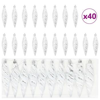 Weihnachtsbaumdekoration 40 pcs Silber